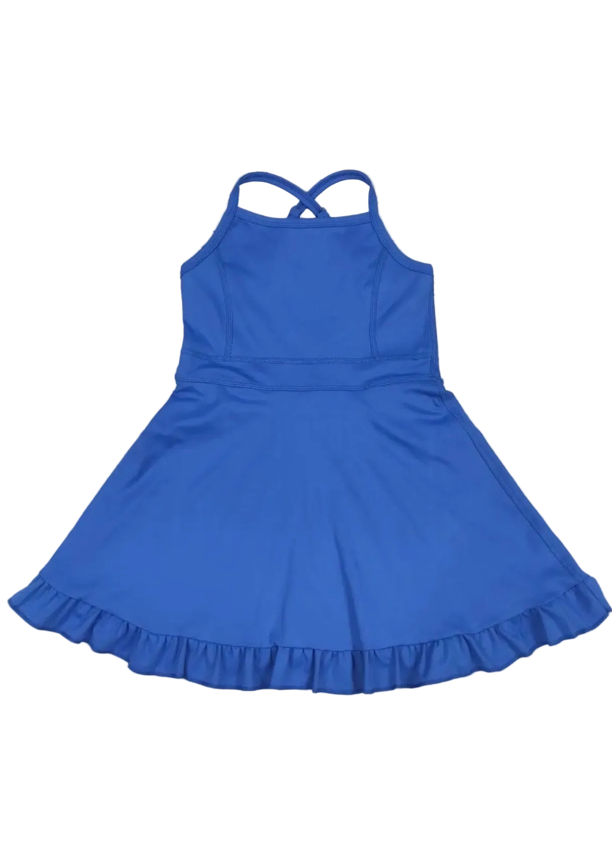 The Shimmer Shack Girls Blue Athletic Dress