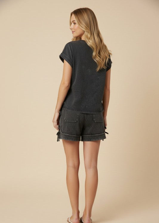 The Shimmer Shack Hayden Black Short Set