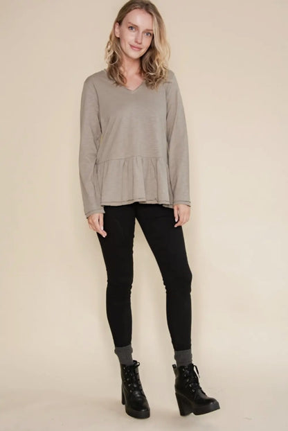 The Shimmer Shack SS Reg Washed Cotton Peplum