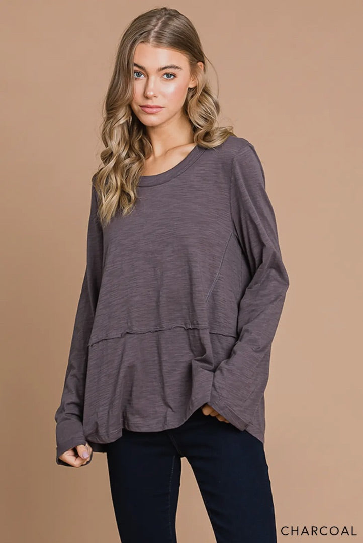 The Shimmer Shack SS Reg Charcoal Top