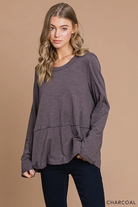 The Shimmer Shack SS Reg Charcoal Top