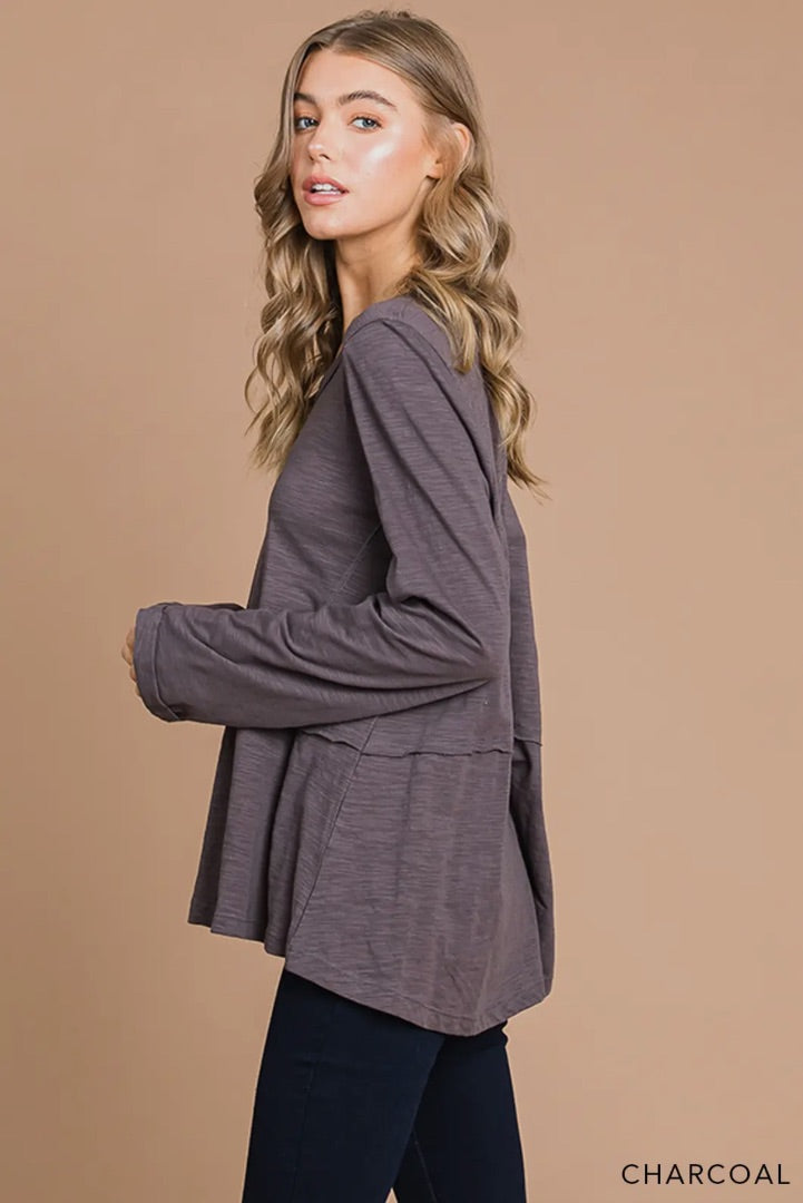 The Shimmer Shack SS Reg Charcoal Top