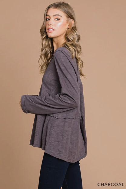 The Shimmer Shack SS Reg Charcoal Top