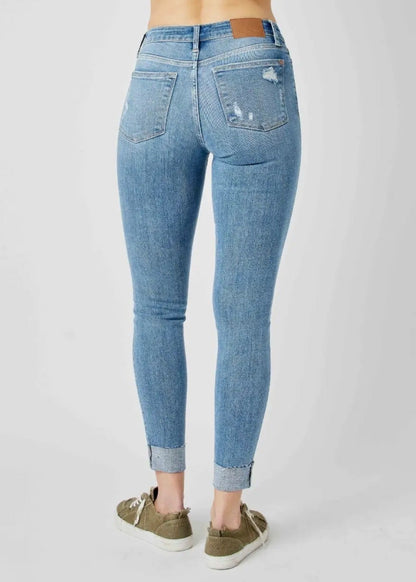 The Shimmer Shack PLUS JB Cuff Skinny Jeans