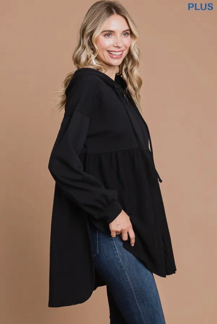 The Shimmer Shack PLUS Oversized Zip-up Hoodie