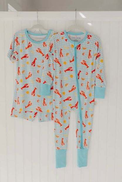 The Shimmer Shack Plaid Crawfish Bamboo PJ Set