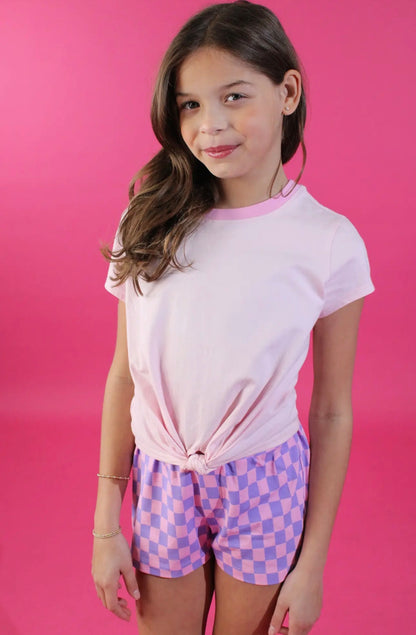 The Shimmer Shack Tween Front Knot Tee