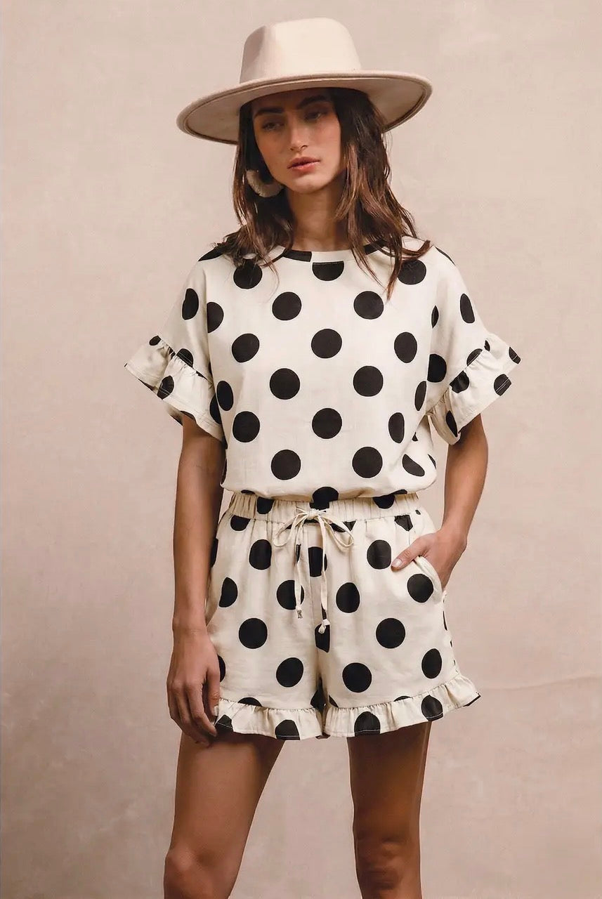 The Shimmer Shack Black & White Polka Dot Set