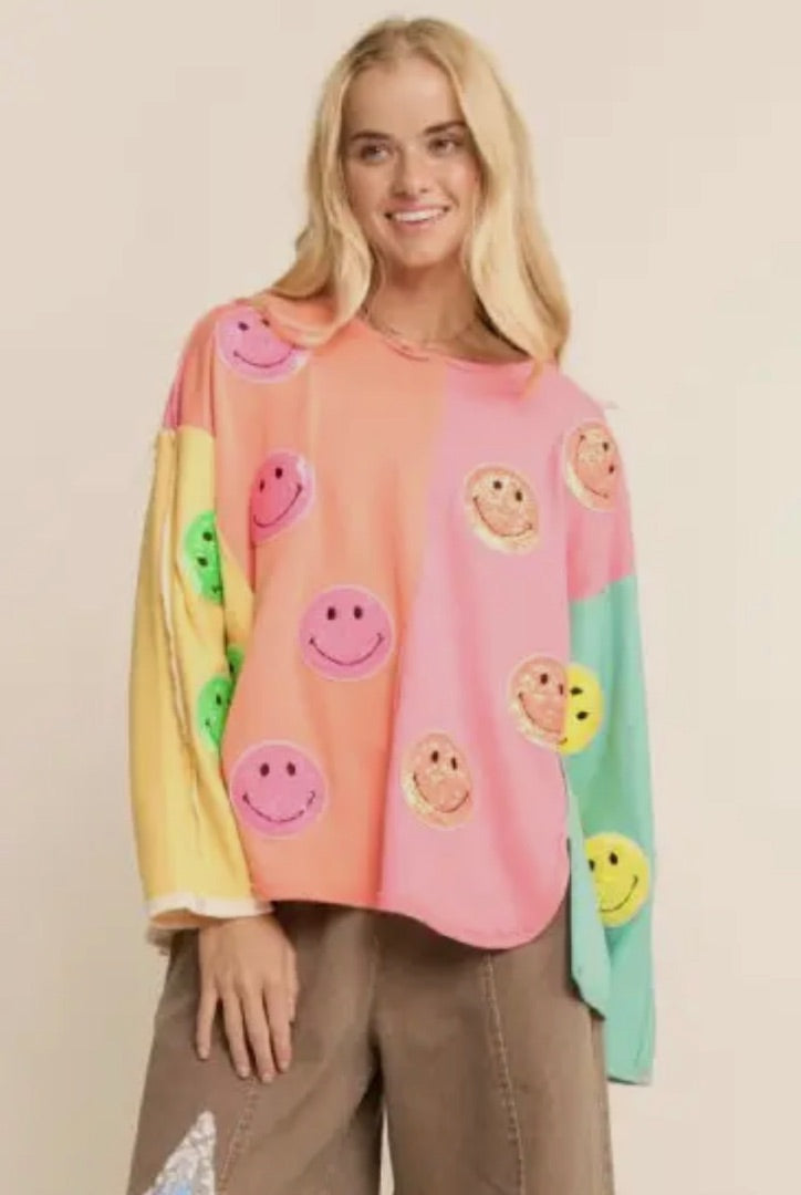 The Shimmer Shack Smile Patch Pullover