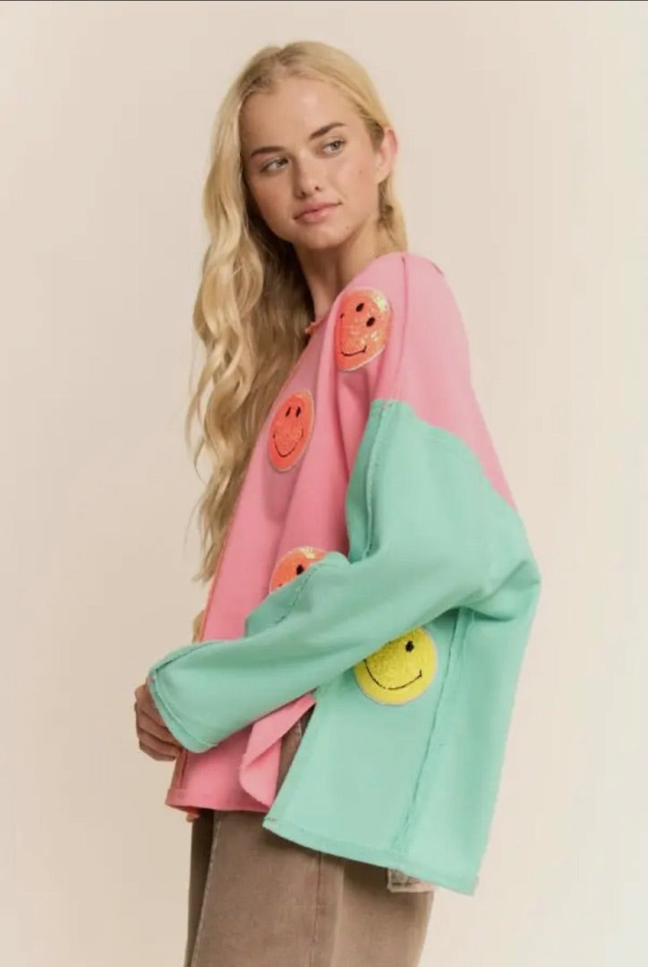 The Shimmer Shack Smile Patch Pullover