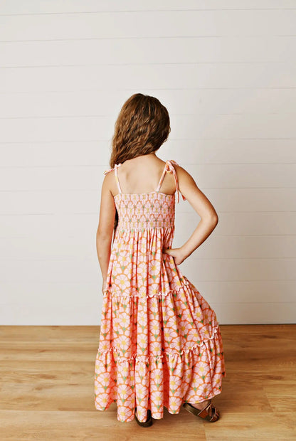 The Shimmer Shack Girls Tiered Maxi Dress