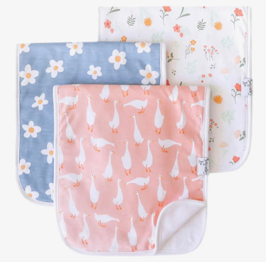 The Shimmer Shack Burp Cloth Set- Goosie