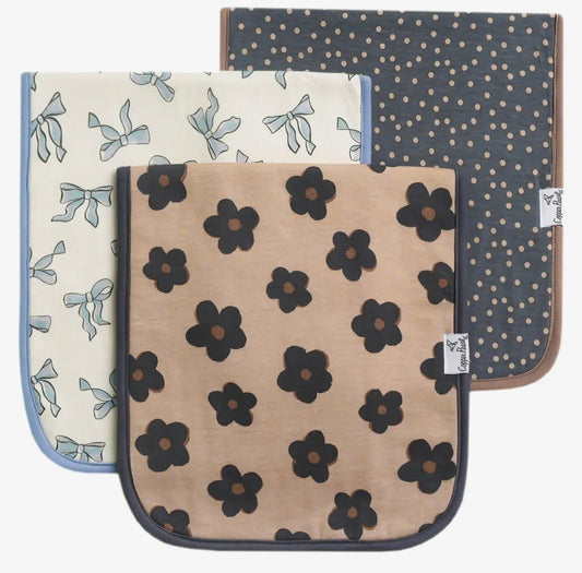 The Shimmer Shack Burp Cloth Set- Gemma in Tan