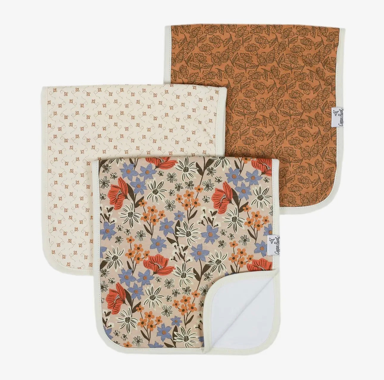 The Shimmer Shack Burp Cloth Set- Eden