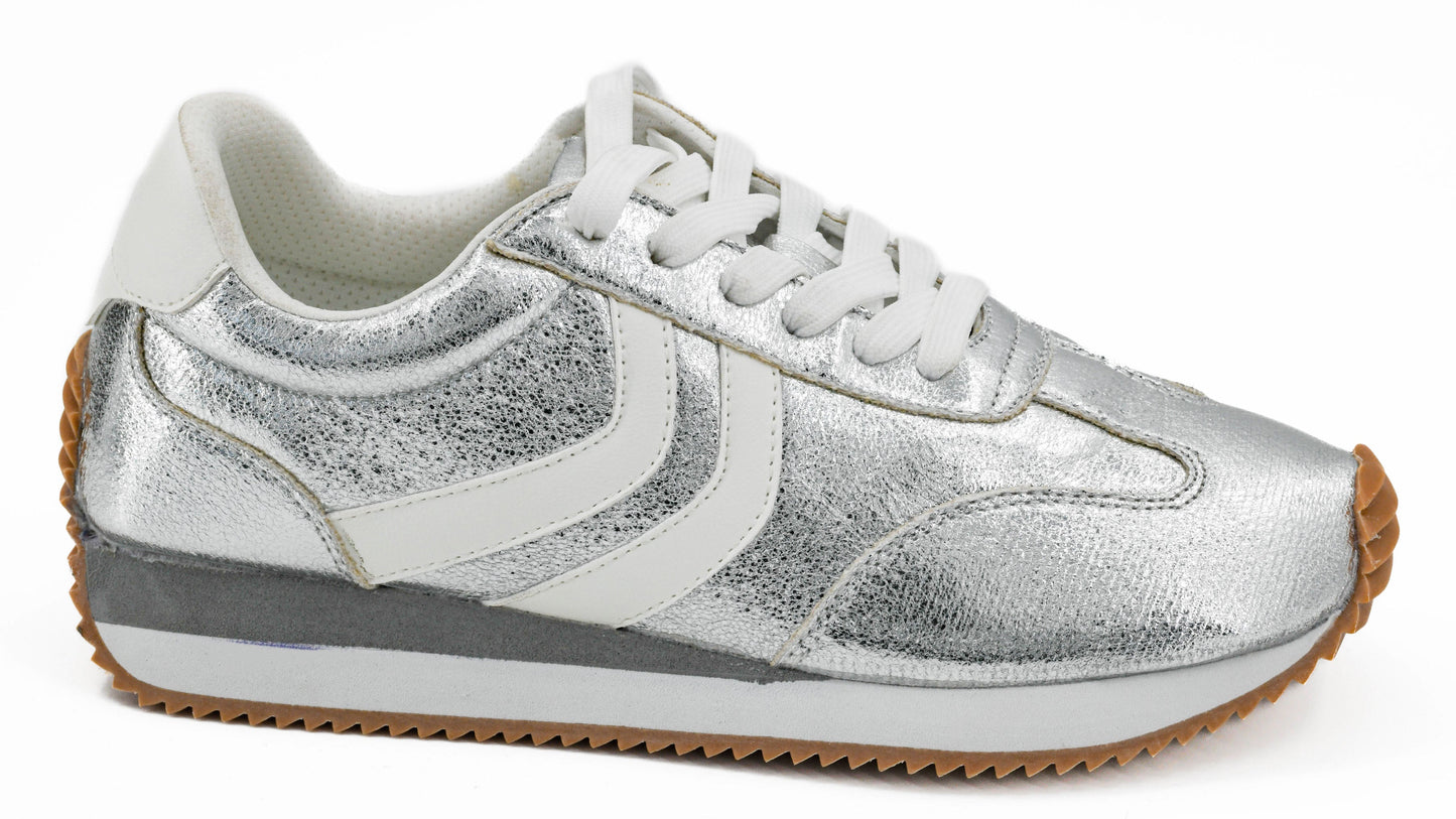 Silver Crinkle Metallic Corkys