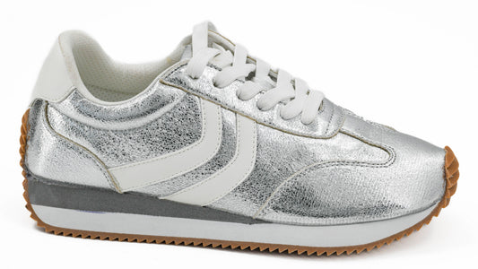 Silver Crinkle Metallic Corkys