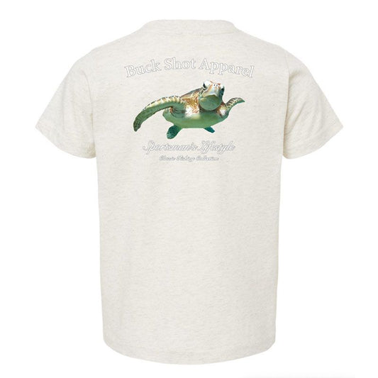 Oatmeal Buck Shot Apparel Kids Sea Turtle T-shirt, {{Size}{{Sku}}