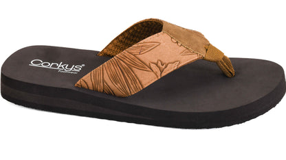 Tan Flower Emboss Corkys