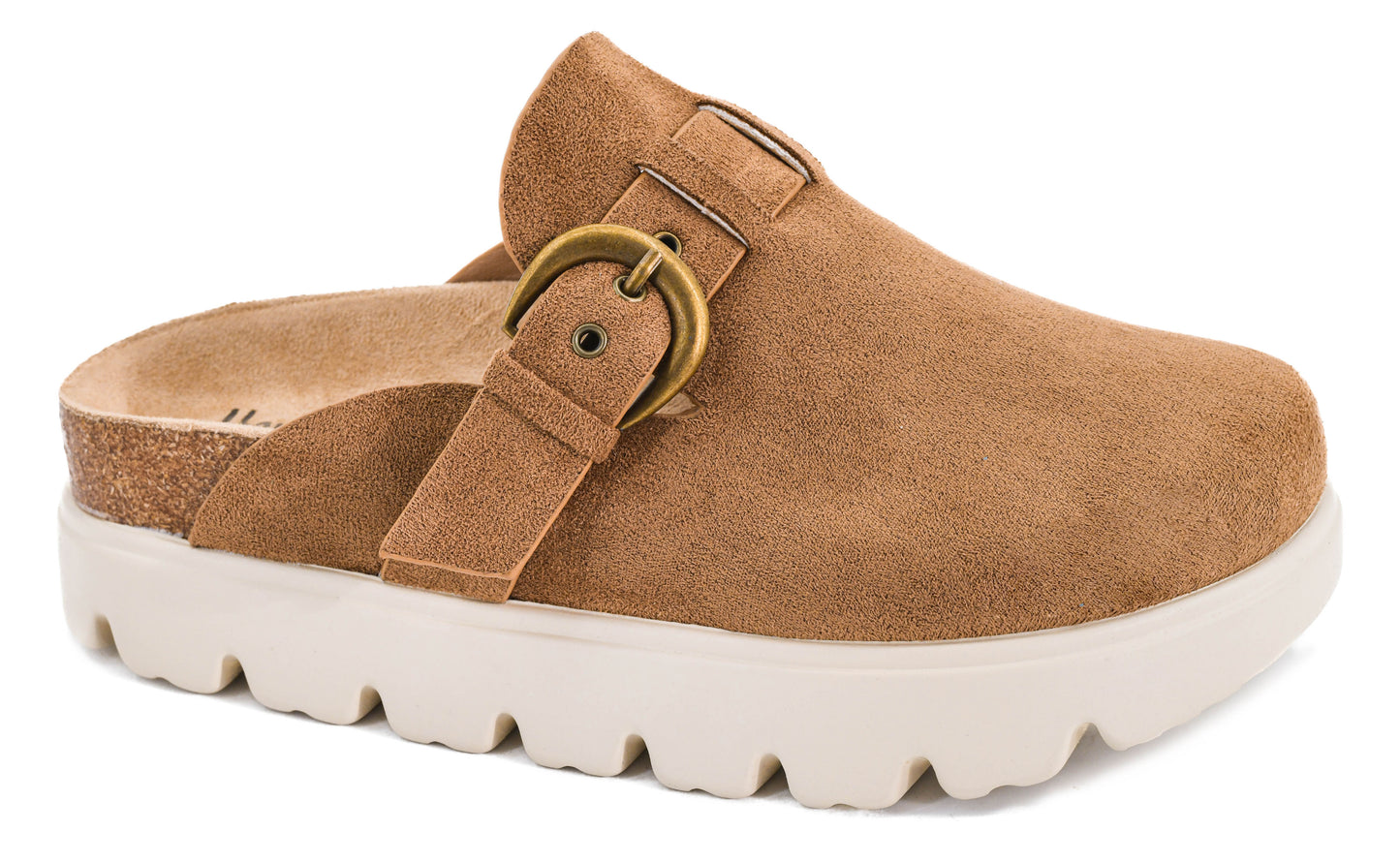 Corky's Tardy tobacco faux suede