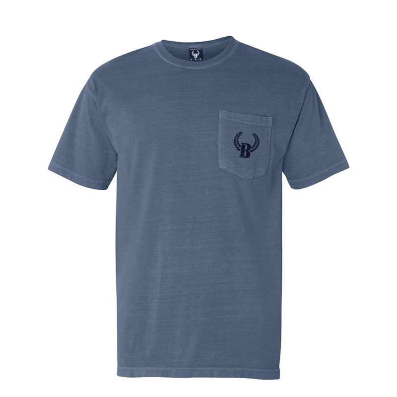 Steel Blue Buck Shot Apparel Big Game Hunting Short Sleeve Pocket T-shirt, {{Size}{{Sku}}
