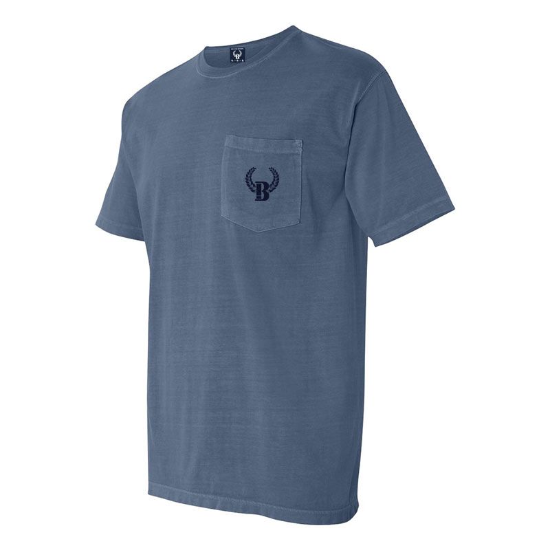 Steel Blue Buck Shot Apparel Big Game Hunting Short Sleeve Pocket T-shirt, {{Size}{{Sku}}