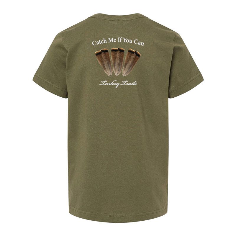 Army Green Buck Shot Apparel Youth Turkey Trails T-shirt, {{Size}{{Sku}}