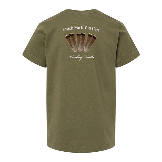 Army Green Buck Shot Apparel Youth Turkey Trails T-shirt, {{Size}{{Sku}}