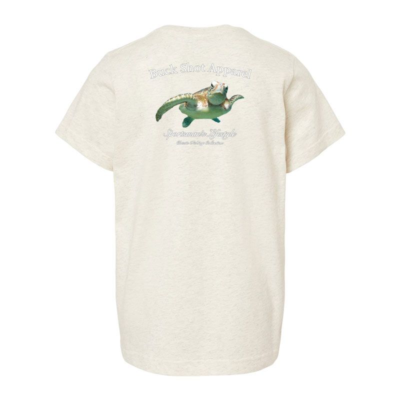 Oatmeal Buck Shot Apparel Kids Sea Turtle T-shirt, {{Size}{{Sku}}