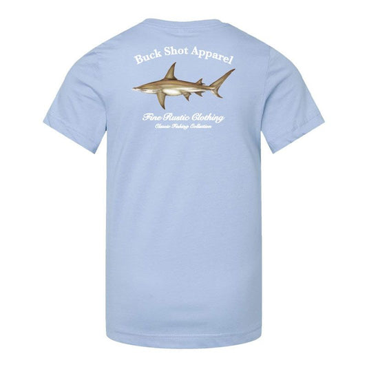Light Blue Buck Shot Apparel Kids Hammerhead Shark T-shirt, {{Size}{{Sku}}