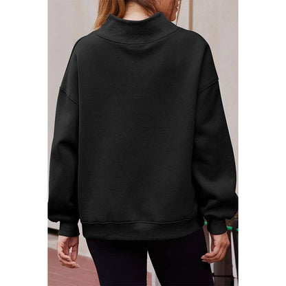 Paperdoll - Pullover Mock Neck Fleece Sweatshirt