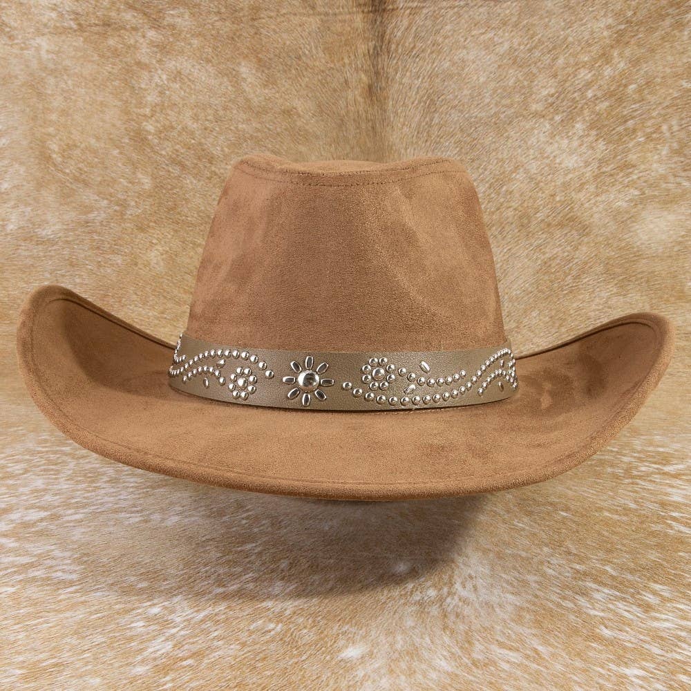 Anarchy Street - Silver Studded Concho Band Cowboy Hat