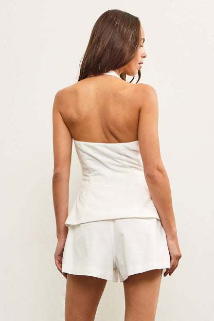 Mustard Seed - HALTER V NECK VEST ROMPER
