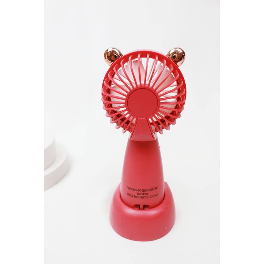 Portable Hand Fan with Cell Phone Stand