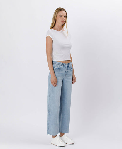 VERVET by FLYING MONKEY - HIGH RISE WIDE LEG JEANS T6399