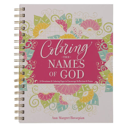 Christian Art Gifts - Coloring Devotional Names of God Wirebound