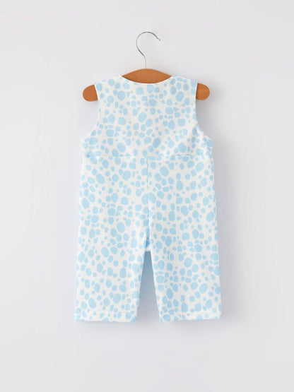 Boys Bunny Carrot Embroidery Smocked Romper