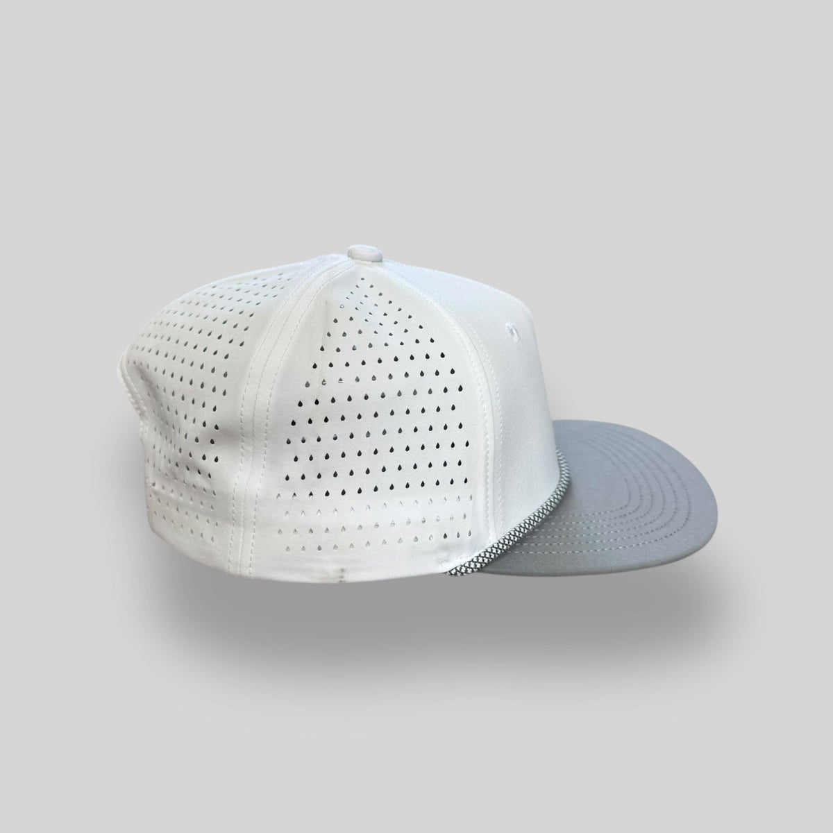 Blank Rope Hats - Perforated Structured White-Grey / White-Grey Rope
