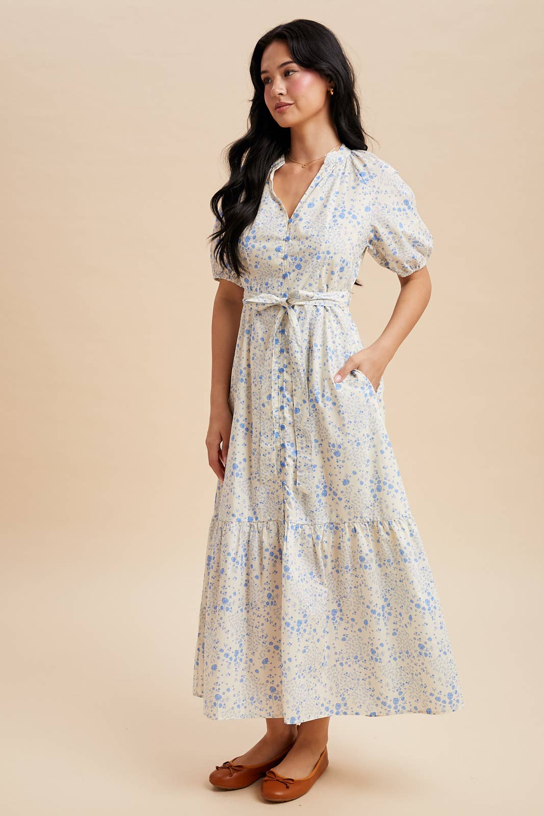 In Loom - FLORAL BUTTON DOWN MAXI DRESS