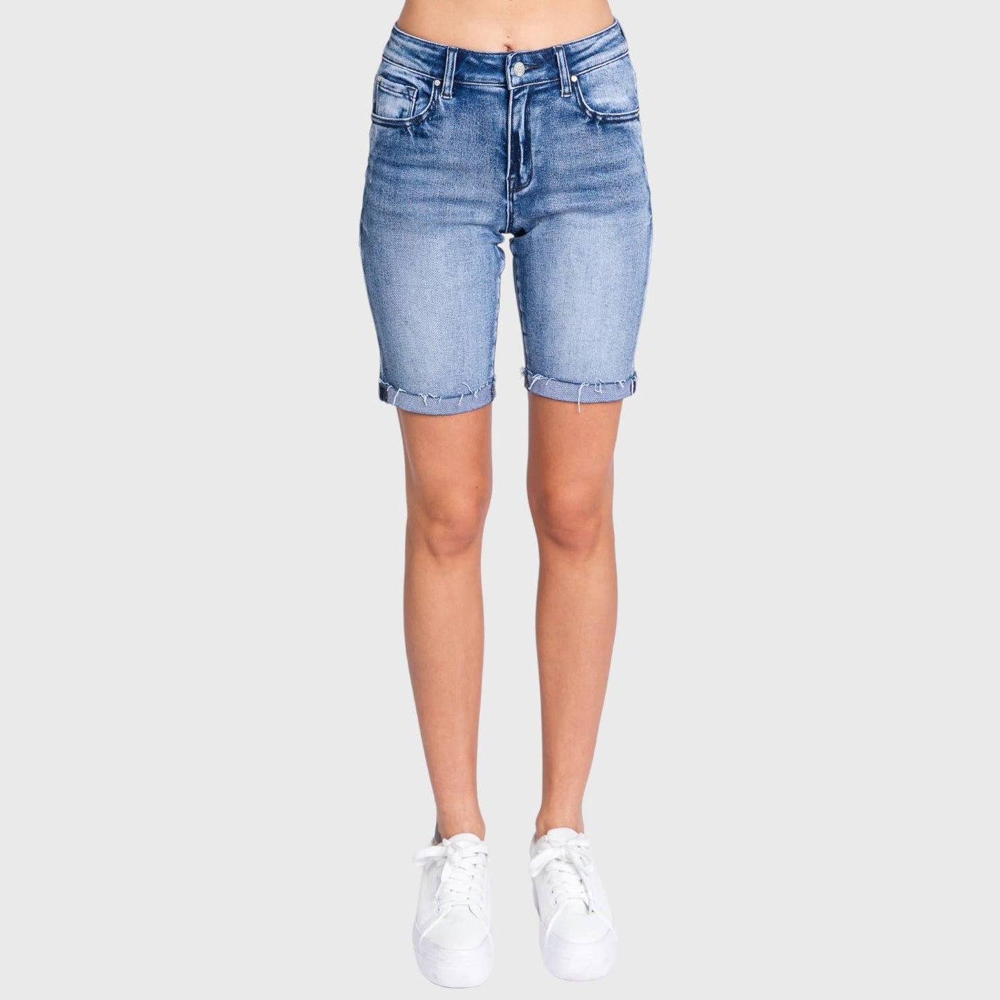 Petra153 - P1032R-MD HIGH RISE BERMUDA W/ CUFFED HEM