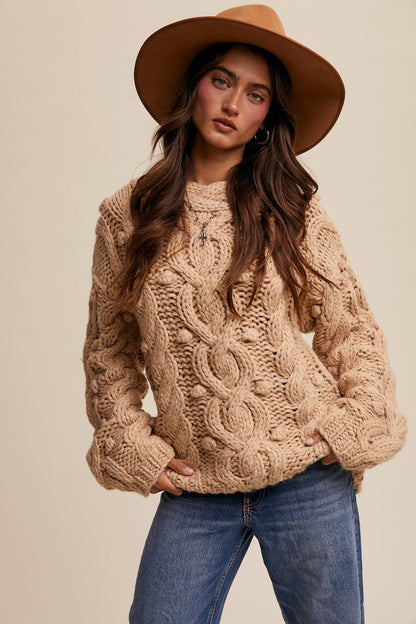 Listicle - Chunky Cable Knit Sweater LSW0942