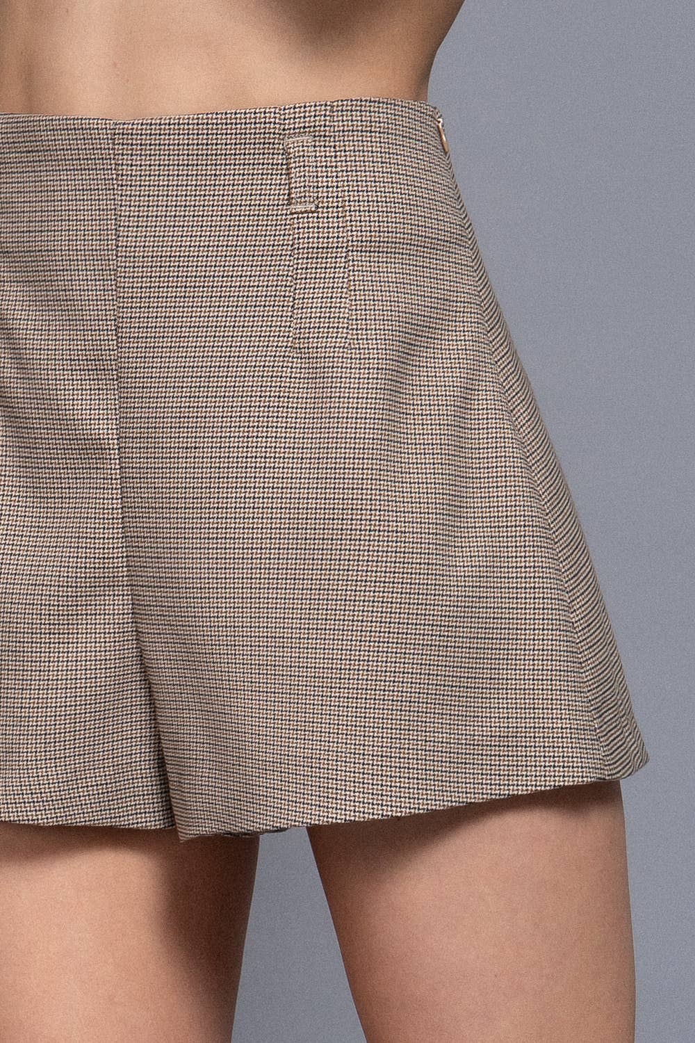 Active Basic | Active USA - Checked High Waist Shorts