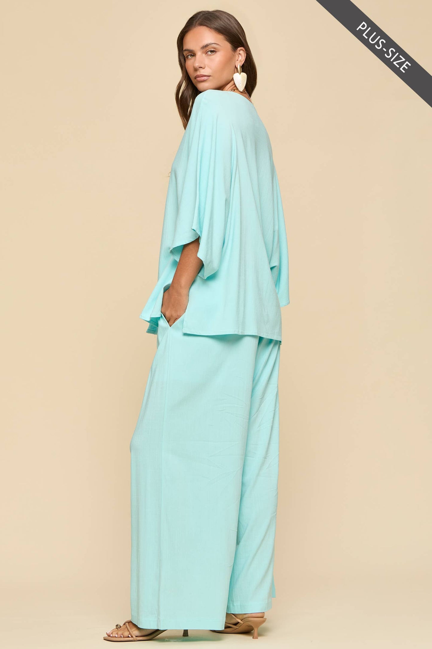Dear Scarlett - PLUS SIZE 2-Piece Linen Summer Set