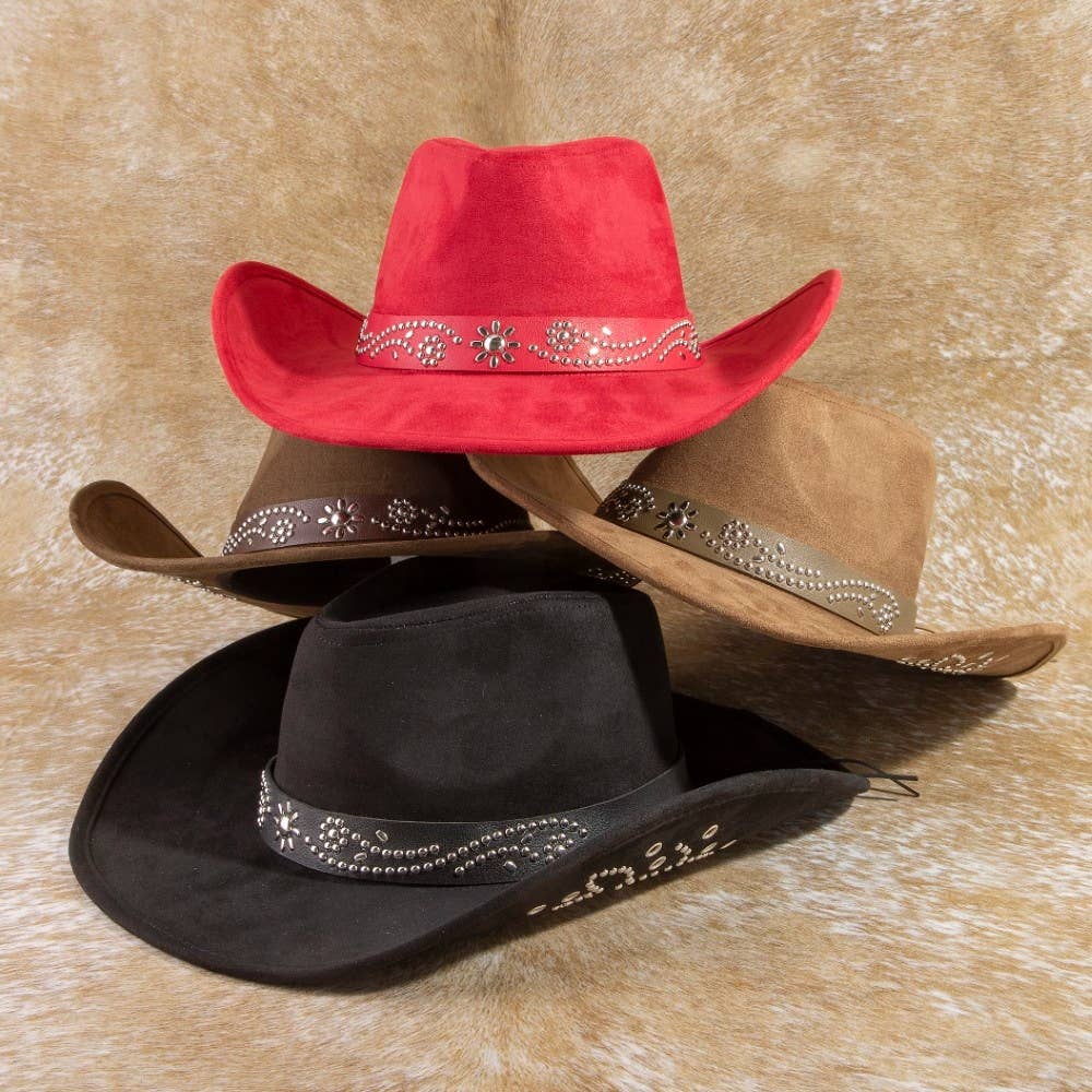 Anarchy Street - Silver Studded Concho Band Cowboy Hat