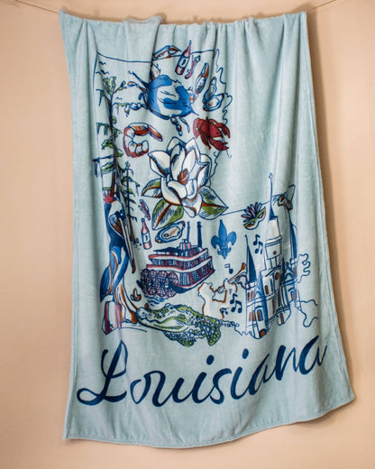 Coastal Louisiana Throw  Blue/Multi  50x60