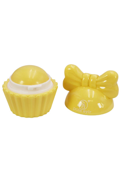 Cap Zone - Cupcake Ribbon Bow Round Lip Balm - 24 Pcs