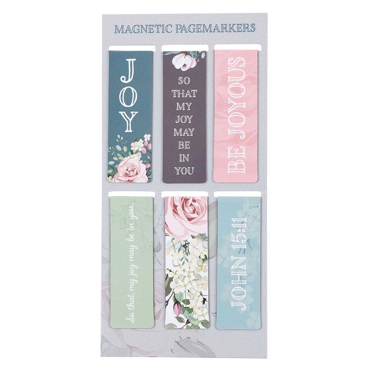 Christian Art Gifts - Magnetic Bookmark Set That Joy May Be In You John 15:11