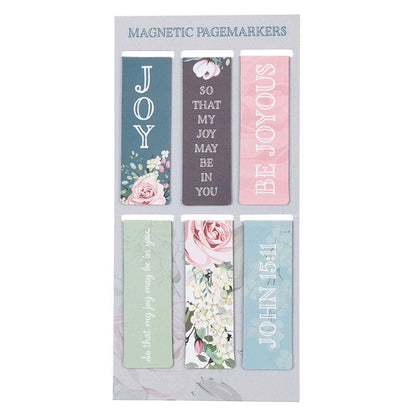 Christian Art Gifts - Magnetic Bookmark Set That Joy May Be In You John 15:11