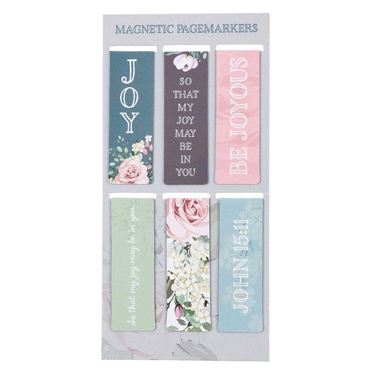Christian Art Gifts - Magnetic Bookmark Set That Joy May Be In You John 15:11