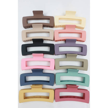 Love and Repeat - Matte Jumbo Cut Out Rectangle Hair Claw