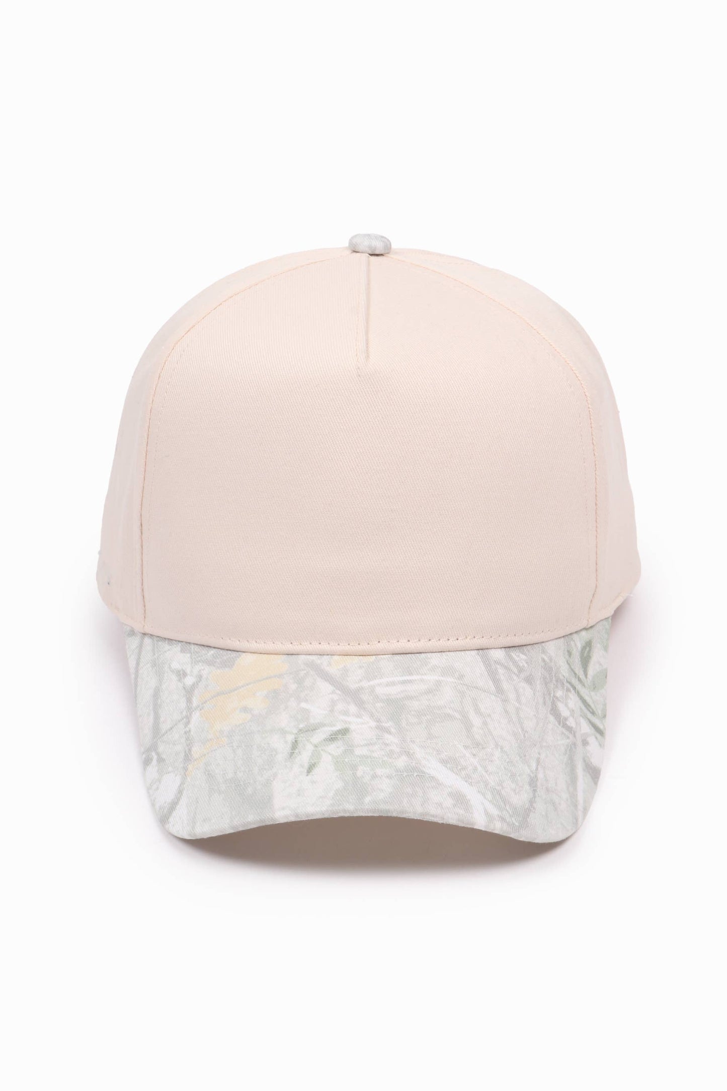 David And Young - CAMO Print Brim 5 Panel Cotton Baseball Cap